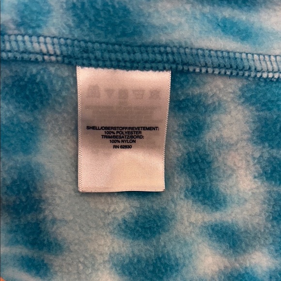 Lands' End Blue Puffer Jacket with Stand-Up Collar and Quarter-Zip Closure - Picture 7 of 9